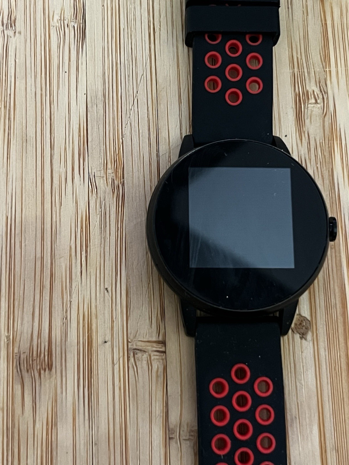iTECH Fusion 500027 Smart Watch Black Plastic Case Red Silicone Band