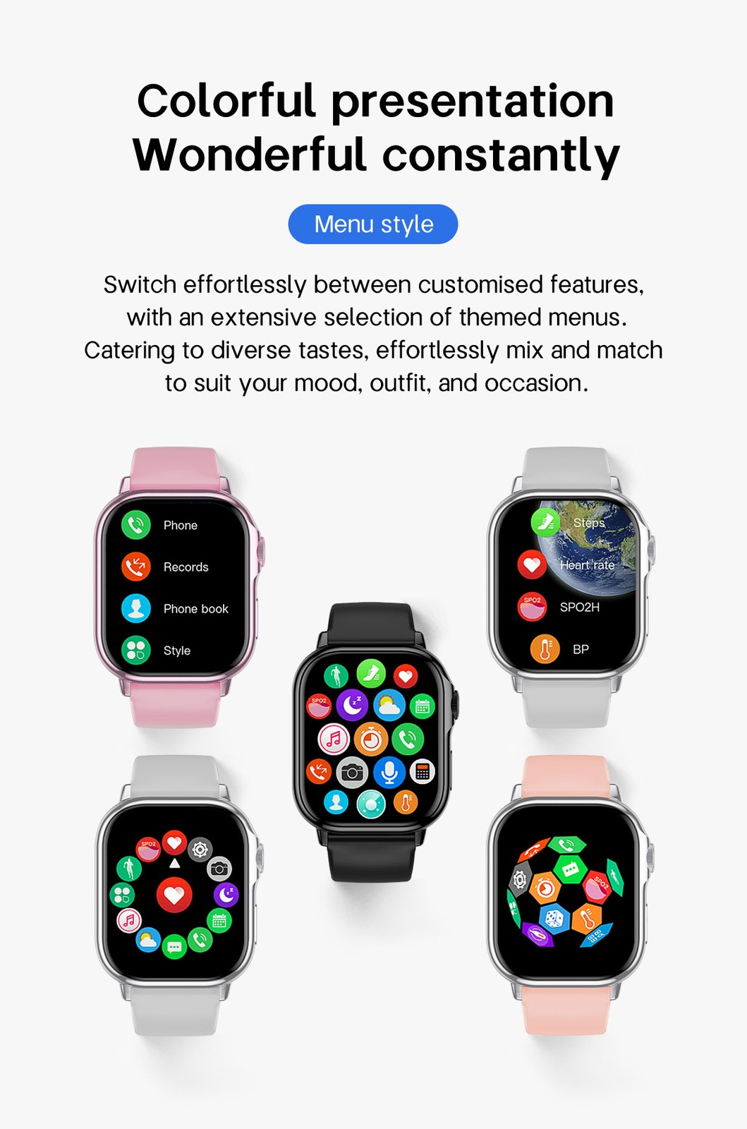Smart Watch Health Fitness Tracker ChatGPT DeepSeek Bluetooth Call Body Temp NFC