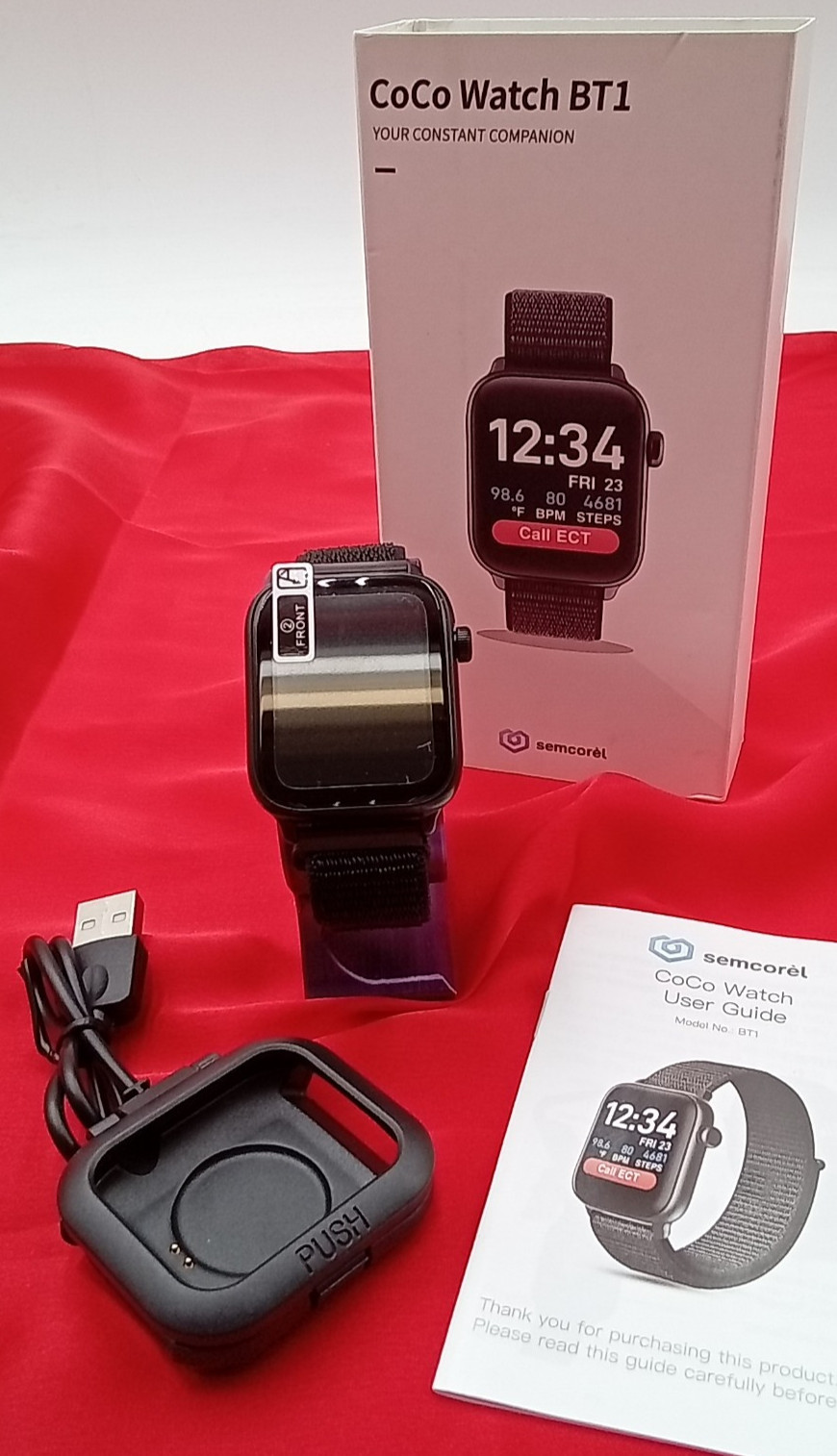 Coco Bluetooth Health Monitoring Smartwatch for Seniors Heart Rate & Fitness