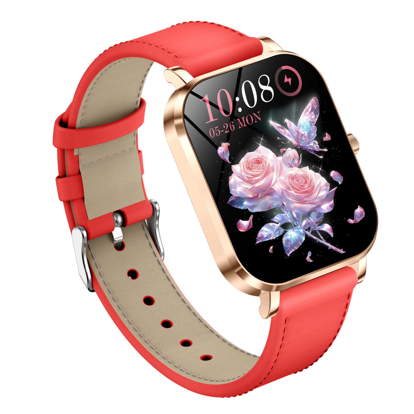Women’s Smart Sports Watch With Metal Body 1.75 Display Support BT Calls H SRTI