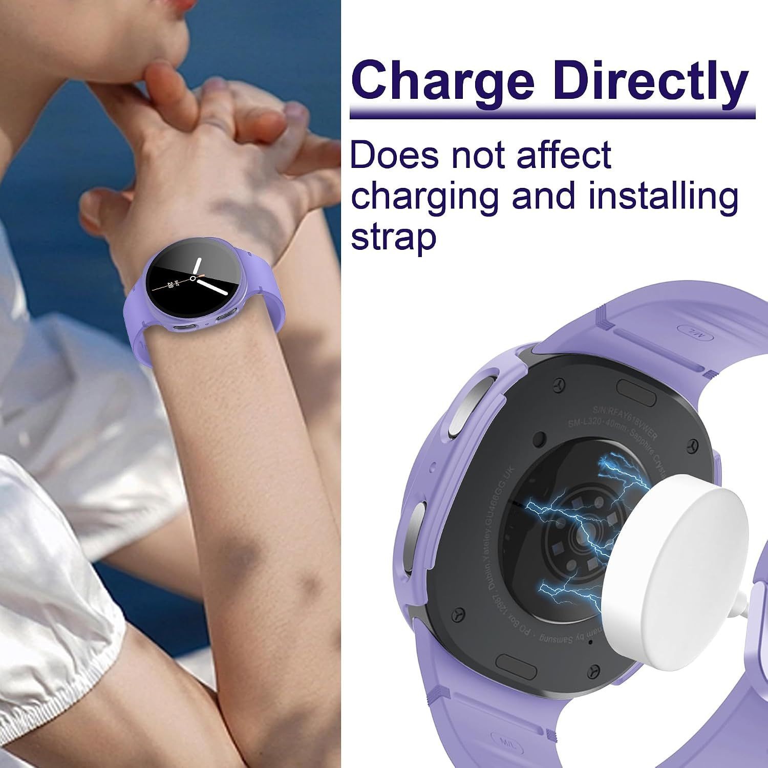 12 Colorful Cases for Samsung Galaxy Watch 9/8 44mm with Tempered Glass Protecto