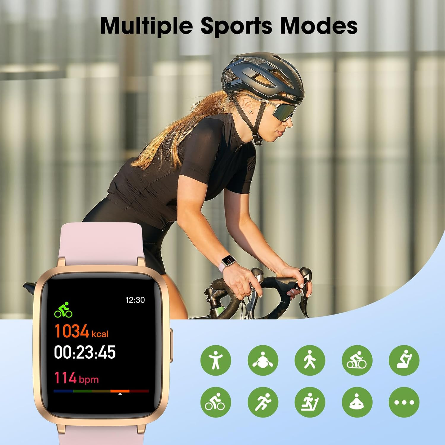Fitness Tracker Watch with Heart Rate Monitor, Activity Tracker with Pedometer,