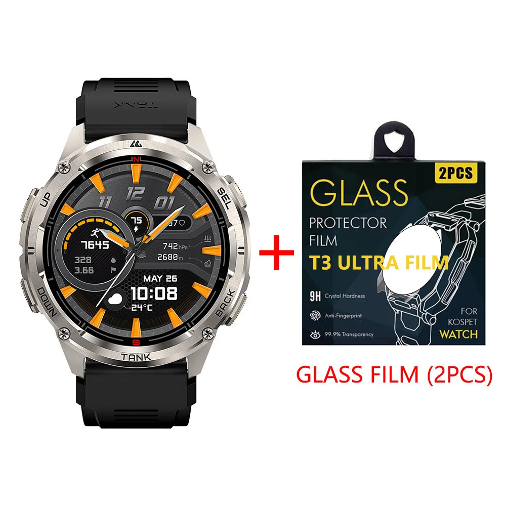 KOSPET TANK T3 Ultra 2 Smart Watch Men GPS Steel 5ATM IP69K Bluetooth Call