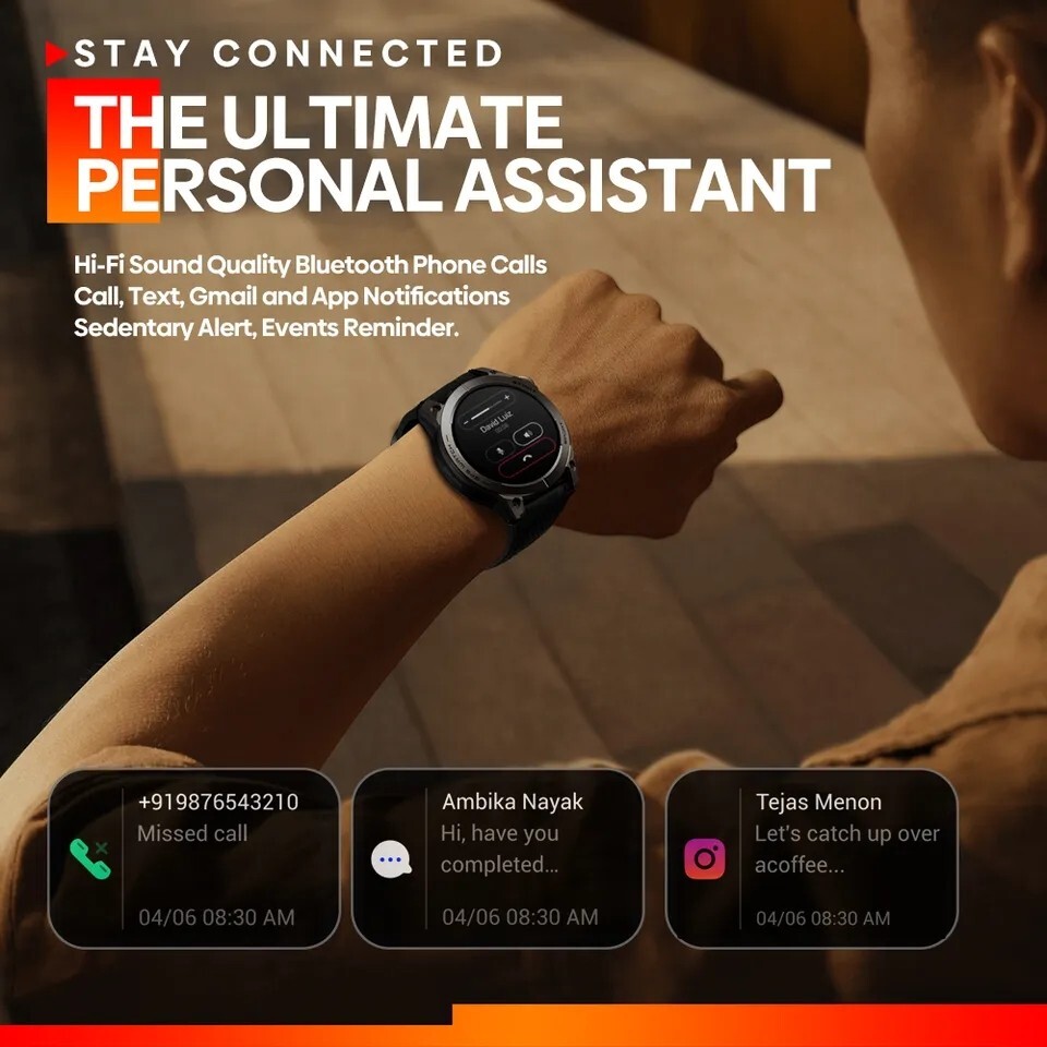 Zeblaze Stratos 3 Precise GPS 1.43″ AMOLED,Hi-Fi BT Voice Calling Men Smartwatch