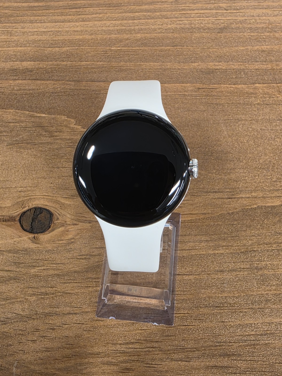 Google Pixel Watch 41mm Polished Silver Stainless Steel Case with Chalk…