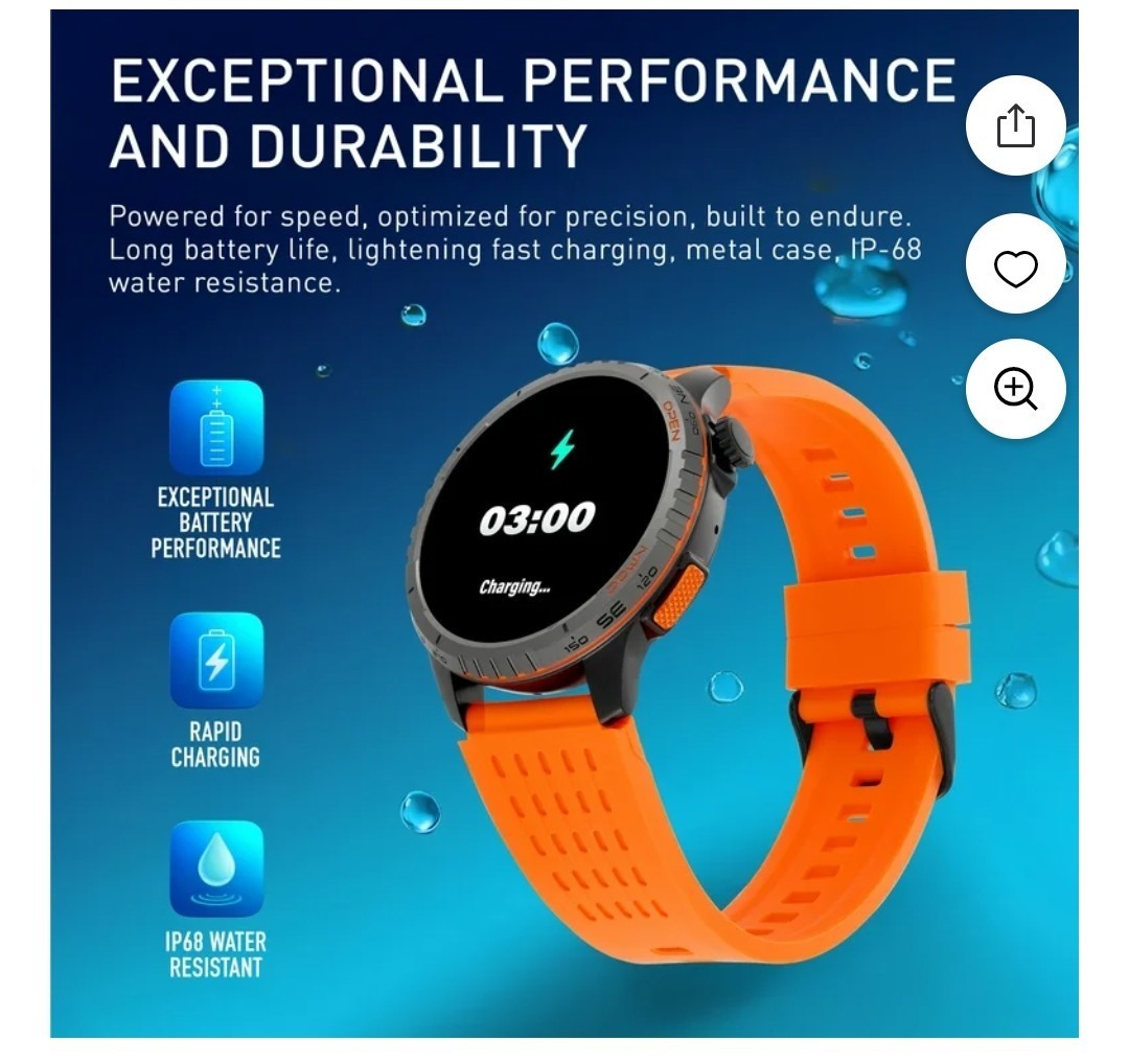WITHit Zetta Series Smartwatch, 1.43″ Full Touch Amoled Screen, Unisex