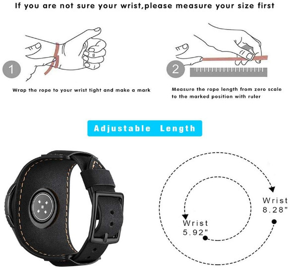 Leather Wristwatch Band for Samsung Galaxy Watch 5 Pro/Watch 4/Classic 42mm 46mm
