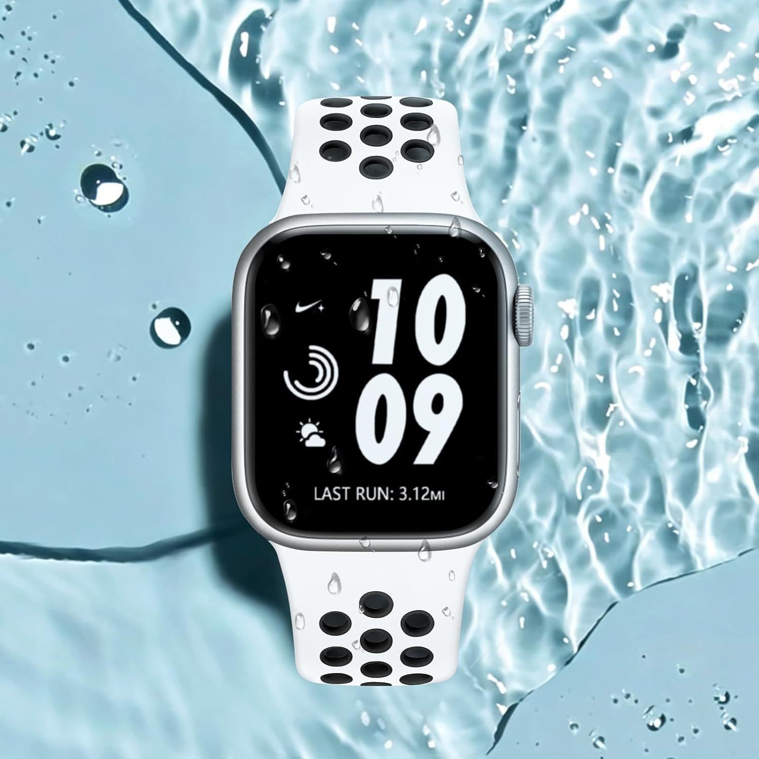 3 Pack Sport Silicone Strap Compatible with Apple Watch 42mm 44mm Waterproof
