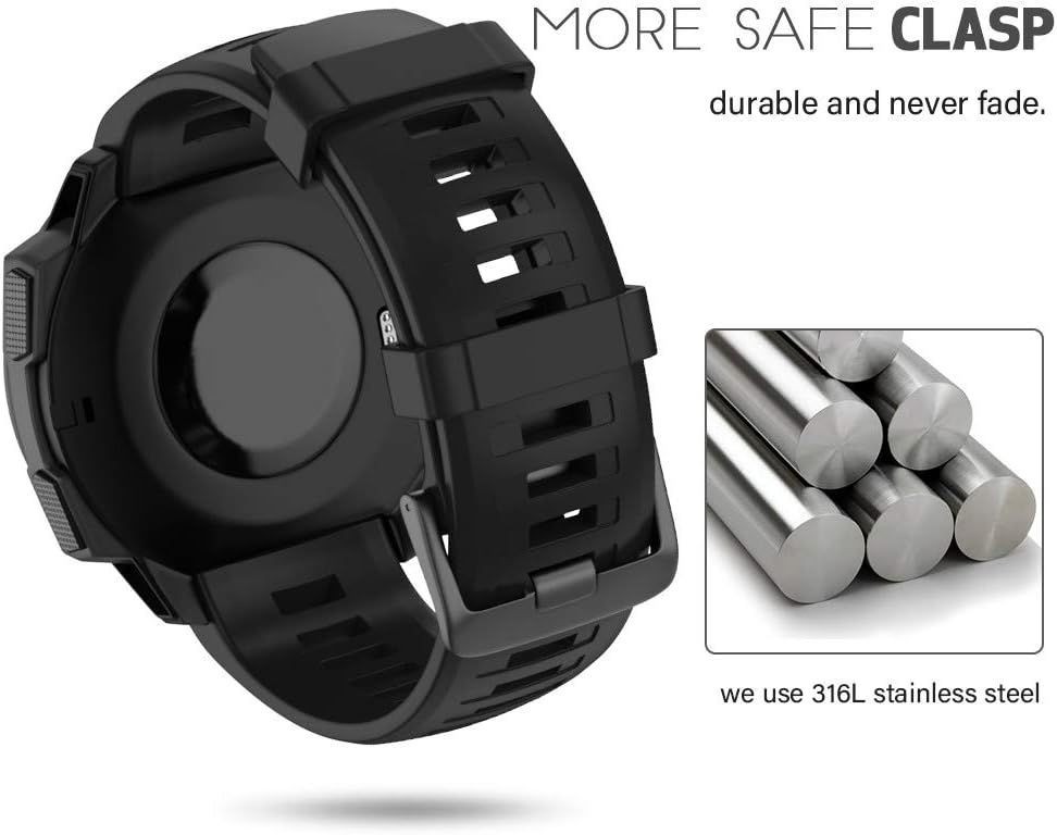 Soft Silicone Strap Compatible with Garmin Instinct 2 22mm