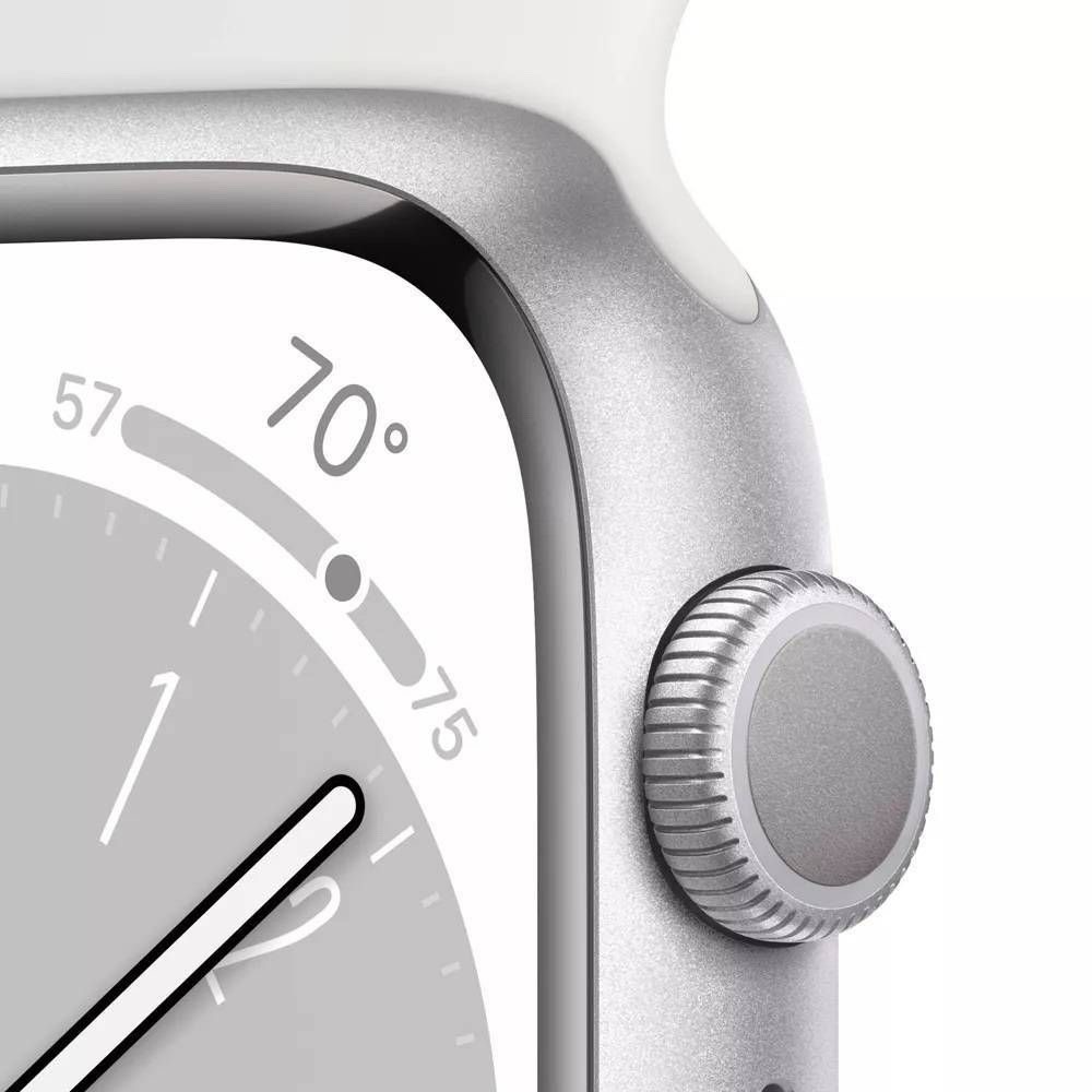 Apple Watch Series 8 (GPS) 45mm Case (Silver) with SportBand OpenBox (VeryGood)