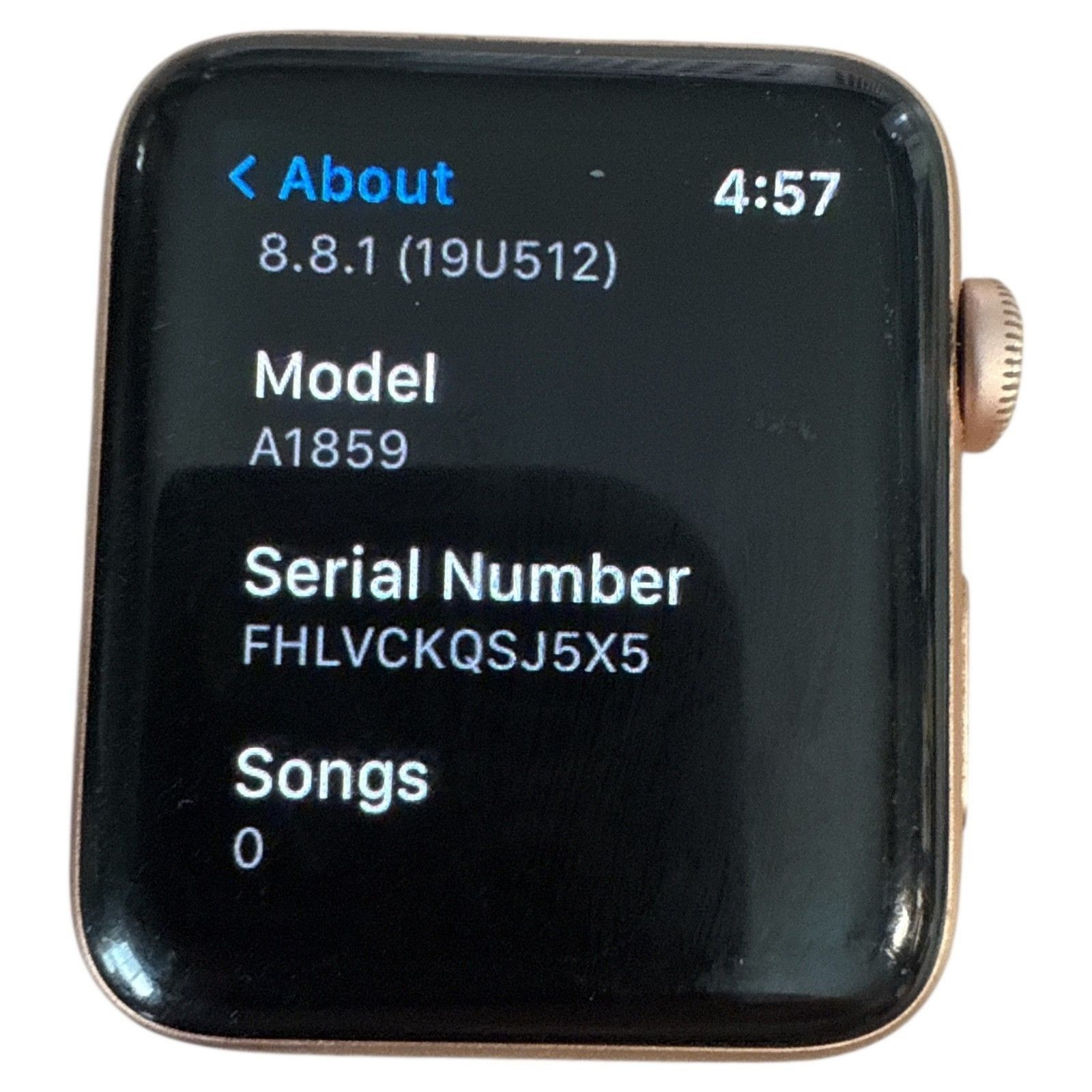 Apple Watch Series 3 42mm GPS A1859 Rose Gold w/ & Band Reset Ready