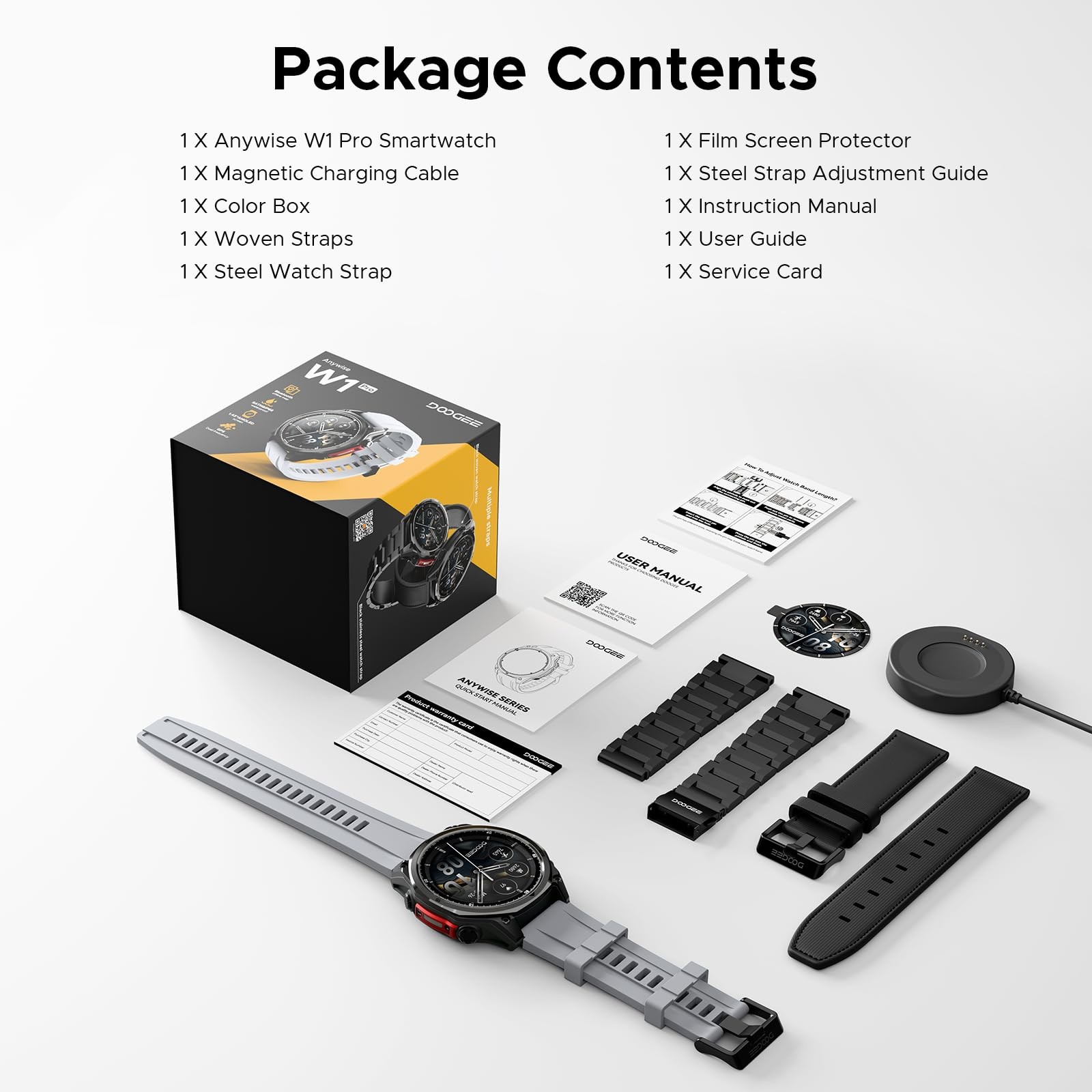Anywise W1 Pro Mens Smart Watch, 5ATM Dual-Band GPS Offline Maps,1.43” Fitne…