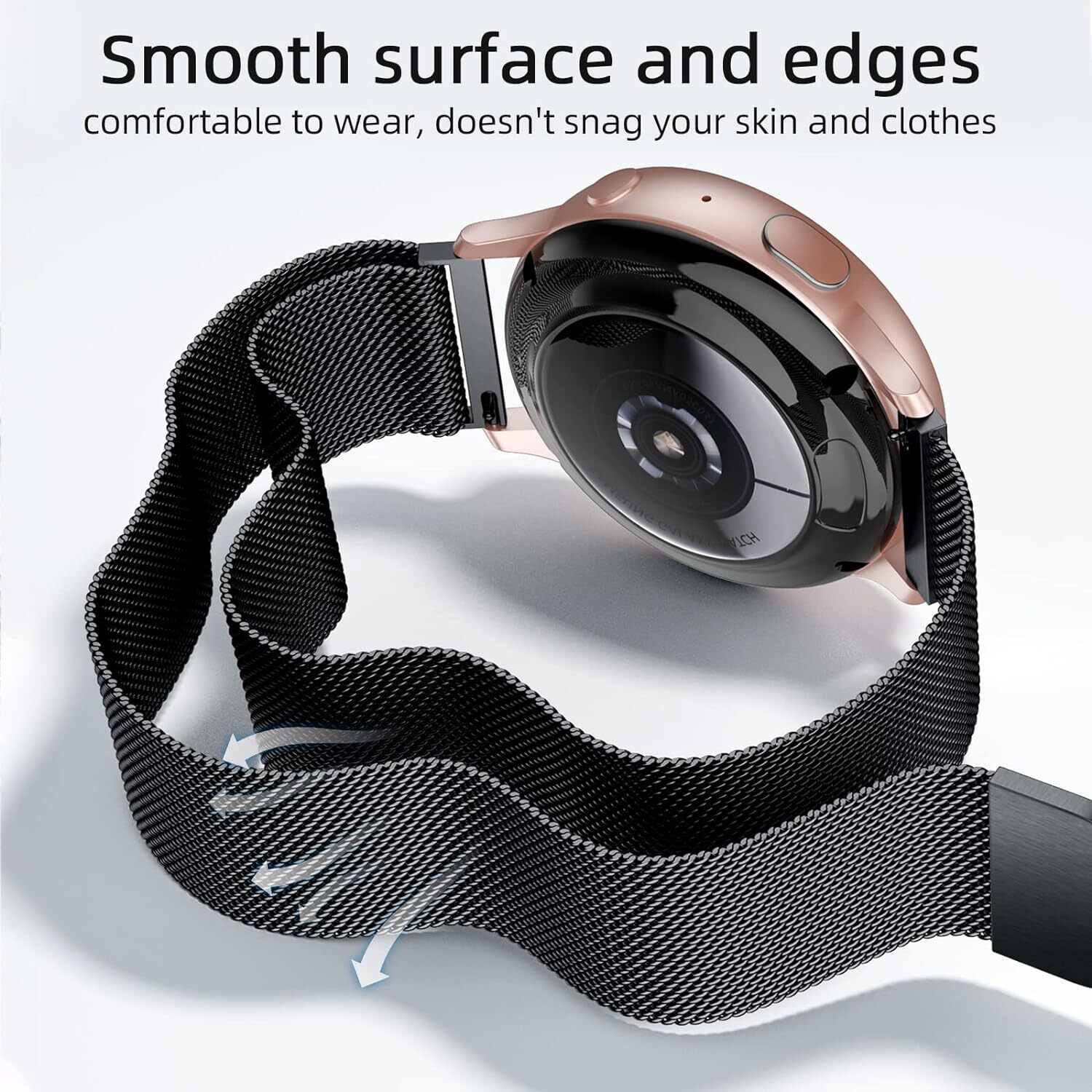 Samsung Galaxy Watch 4 40mm 44mm 42mm 46mm Stainless Steel watch Band [Silver]