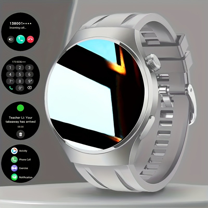 2.01in Round Smart Watch Bluetooth Call Fitness Tracker Android iPhone Men Women