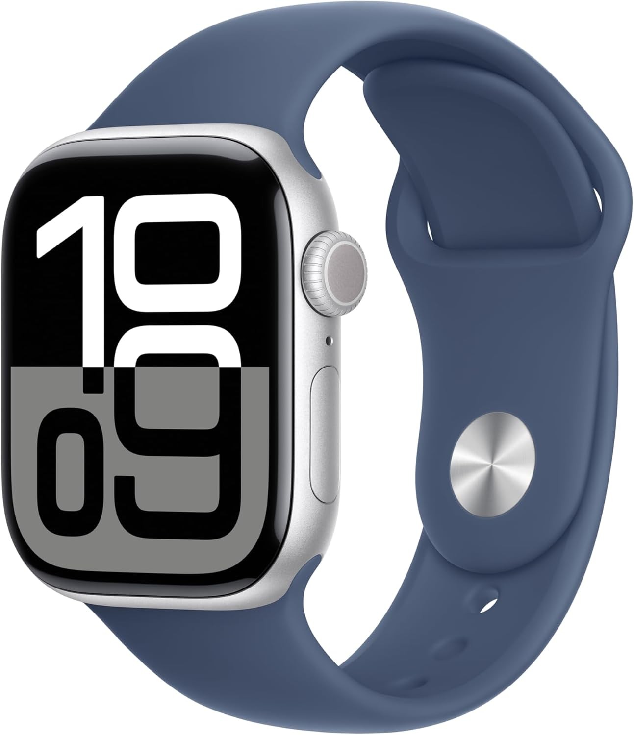 Apple Watch Series 10 (GPS + LTE) 42MM Silver Aluminum Case Denim Sport Band