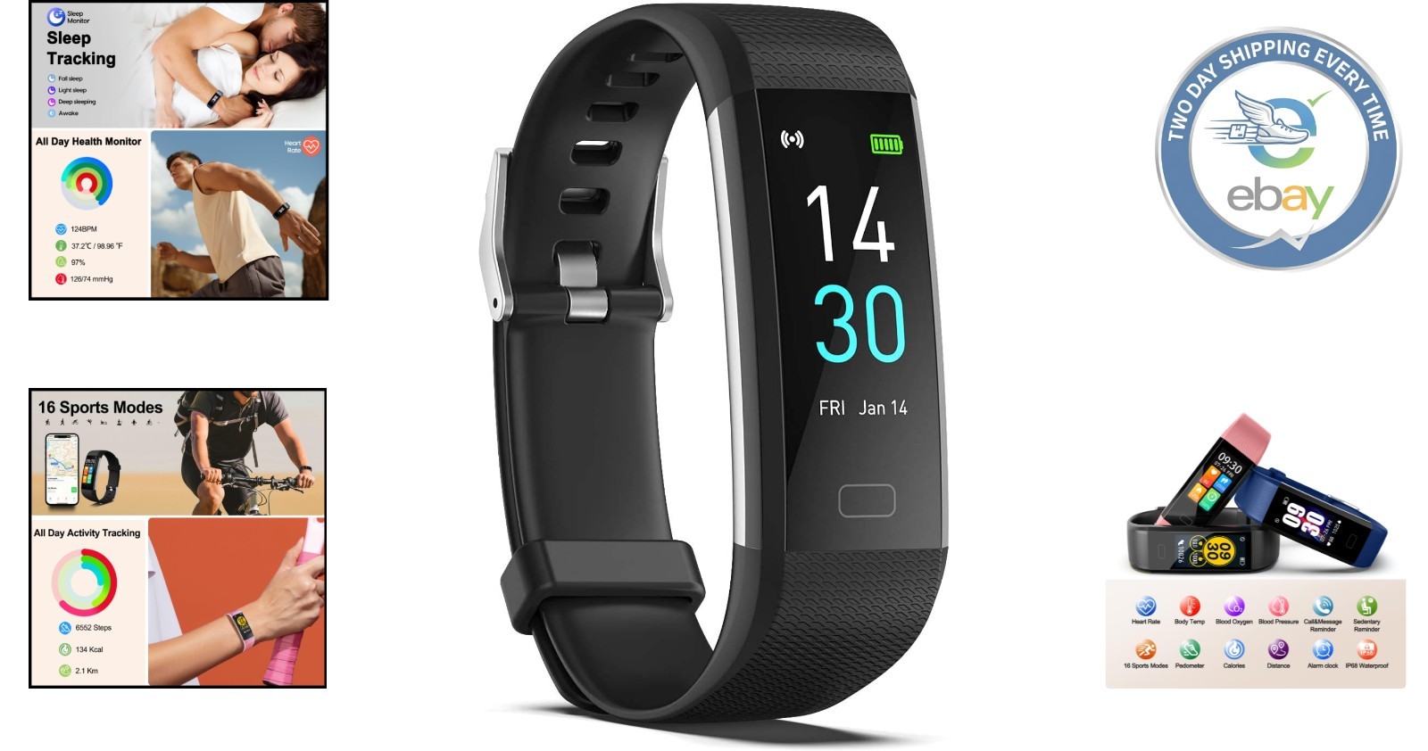 All-Day Fitness Tracker – Heart Rate Monitor & Sleep Analyzer for Everyone