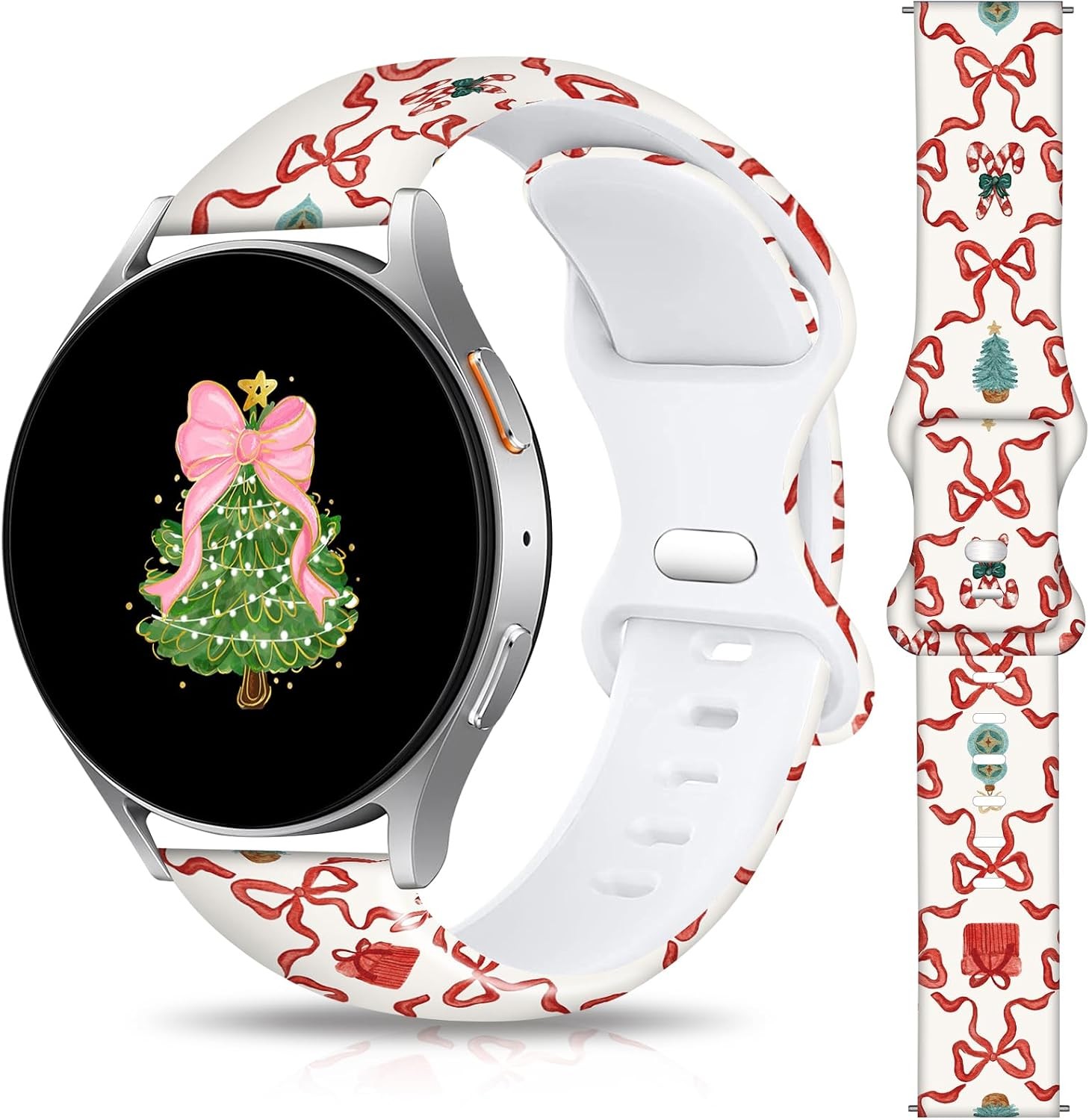 Holiday Silicone Strap for Galaxy Watch 7/6/5/4 40mm 41mm 42mm 44mm 45mm 46mm