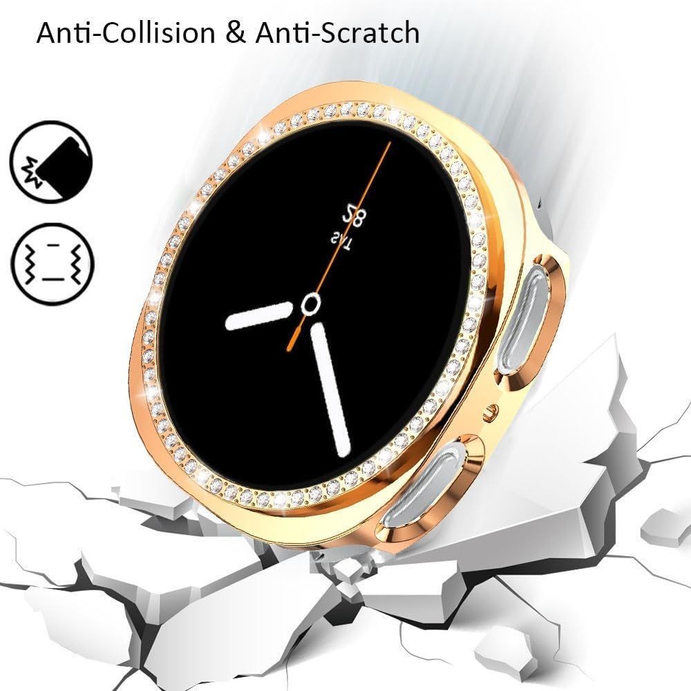 2-Pack Case for Samsung Galaxy Watch 8 40mm Bling Diamond Protective Bumper