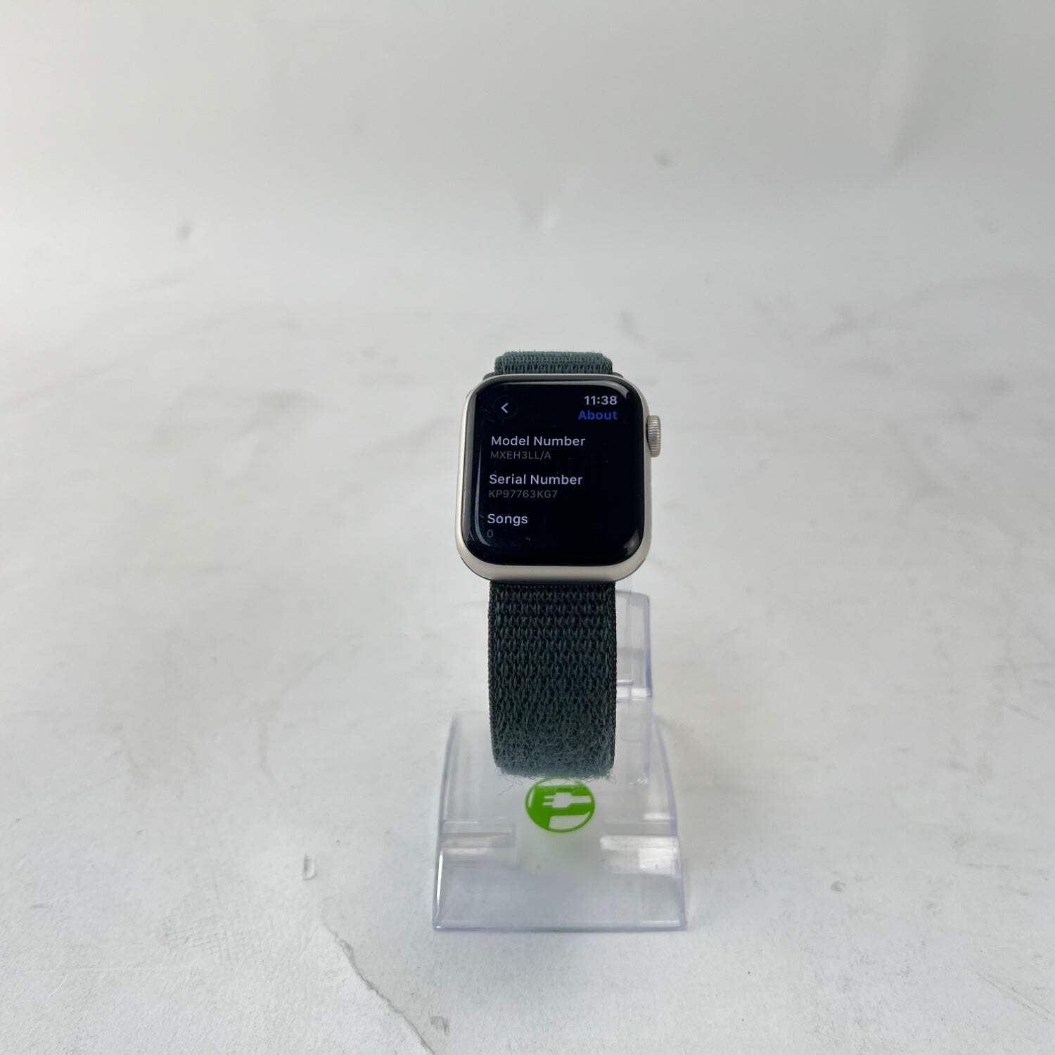 GPS Only Apple Watch SE 2nd Gen 40MM Starlight Aluminum Anchor Blue Sport Band M