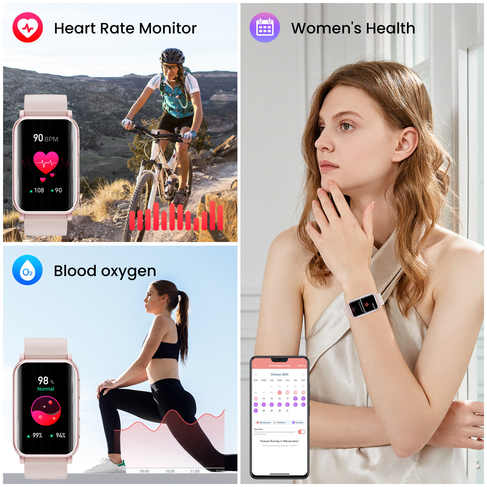 1.57″ Smart Watch(Answer/Make Call)Sleep Monitor Fitness Tracker for Android iOS