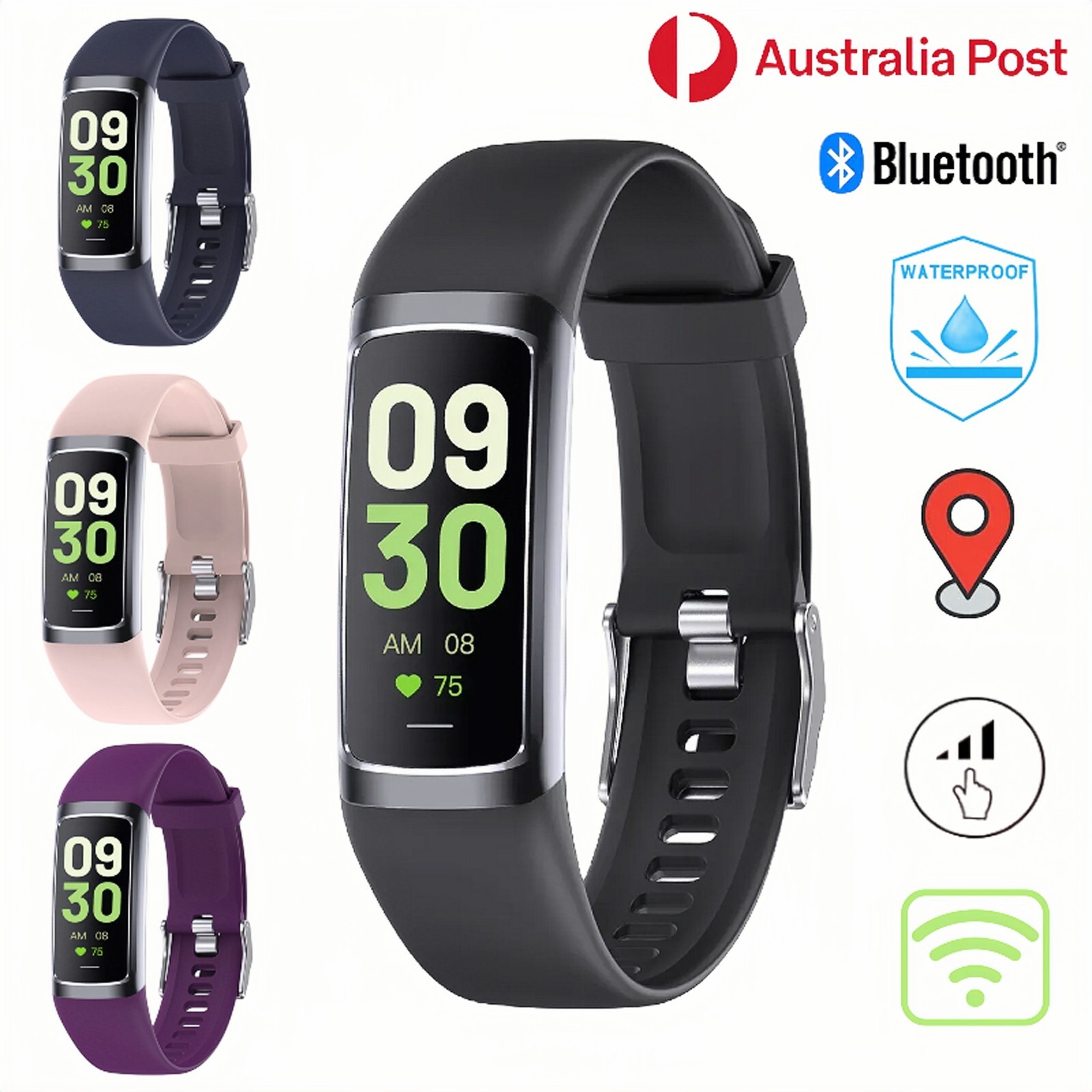 Smart Bracelet Watch Fitness Tracker Sport Bluetooth WIFI GPS Waterproof Sleep