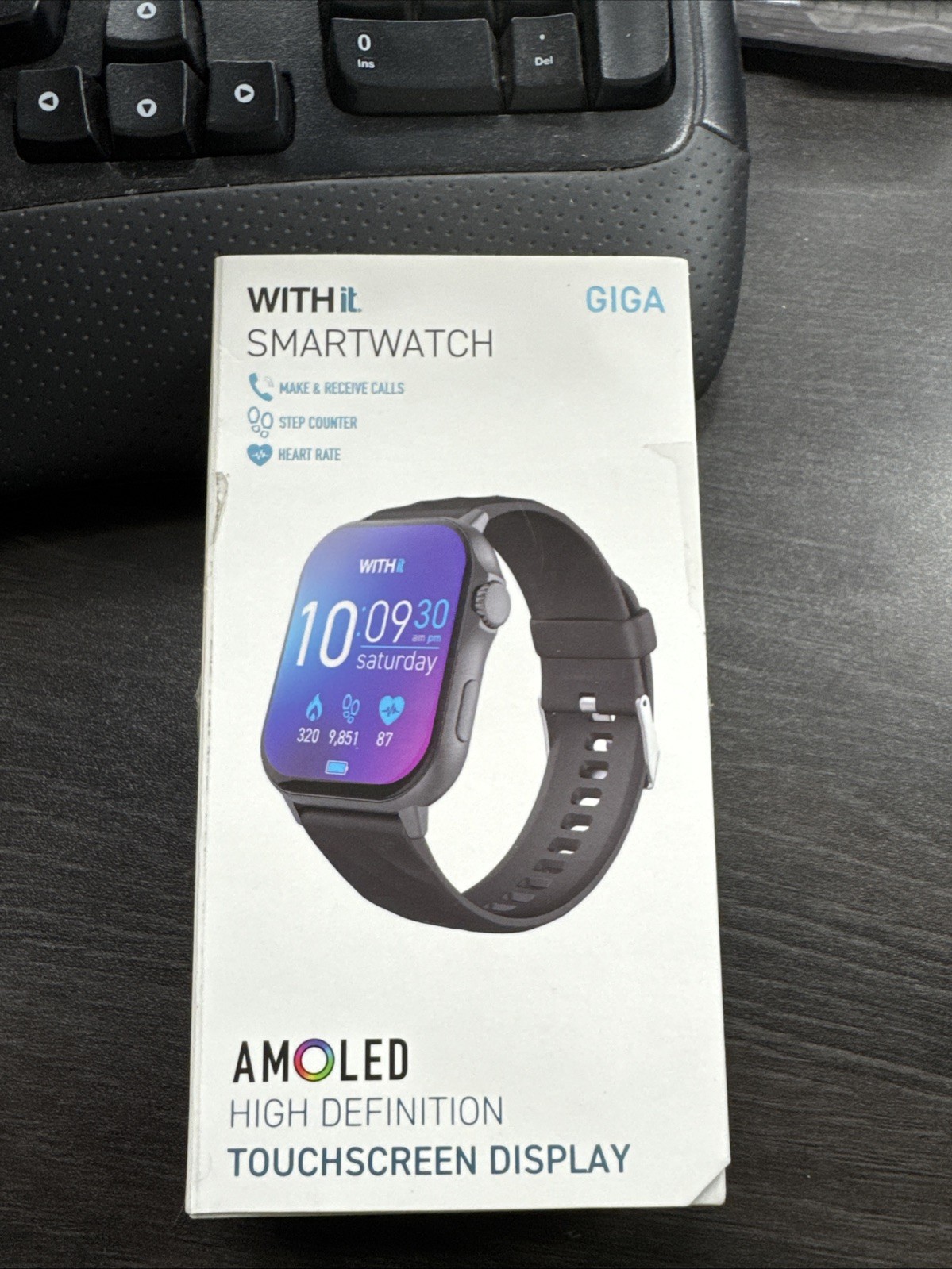 WITHit Giga HD Amoled Touchscreen Smartwatch NEW OPEN BOX Black