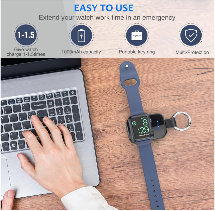 Cargador inalámbrico portátil para Apple Watch 8/UItra/7/6/5/4/3/2/SE/Nike NUEVO