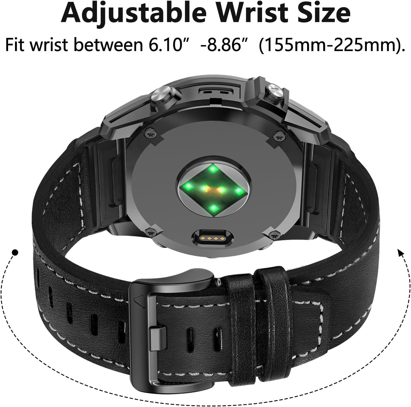 Case For Garmin Fenix 8/quatix 51/Fenix 7X Pro/6X Pro/5X Plus/3 HR 26mm Leather