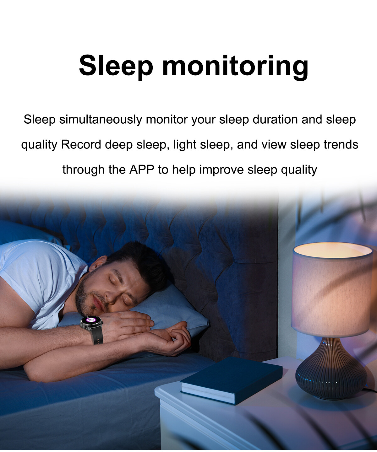 Bluetooth Smart Watch Earphones Touch Screen Waterproof Sports Fitness Tracker