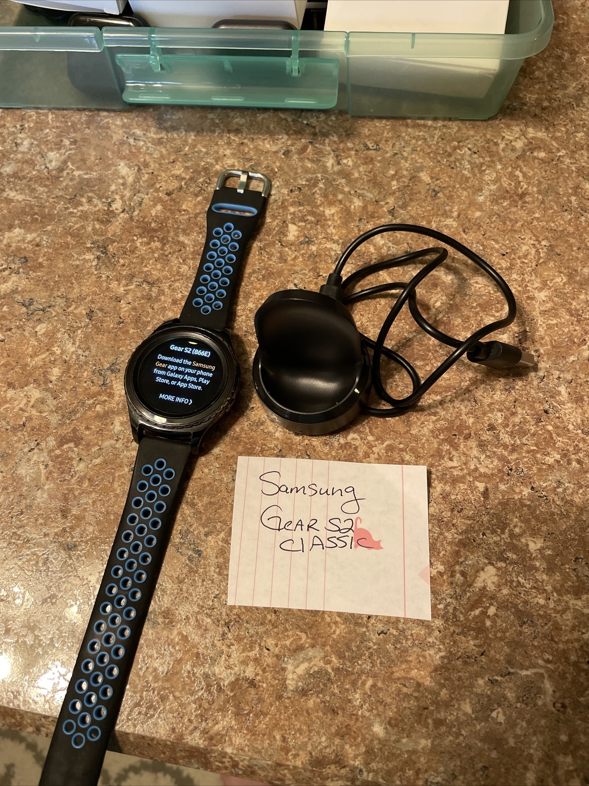 Samsung Galaxy Gear S2 42mm Stainless Steel Case Dark Gray Classic Buckle Smart