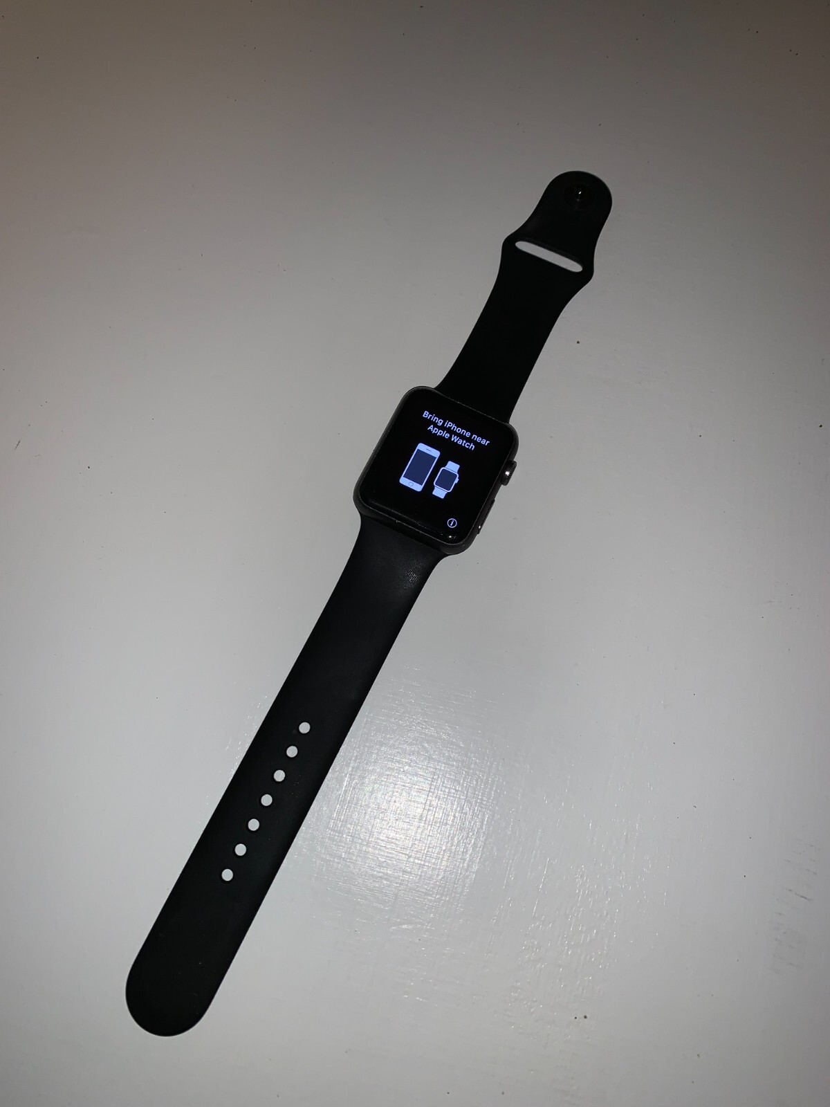 Apple Watch Sport 42mm Space Gray Aluminum Case Black Band Smartwatch -…