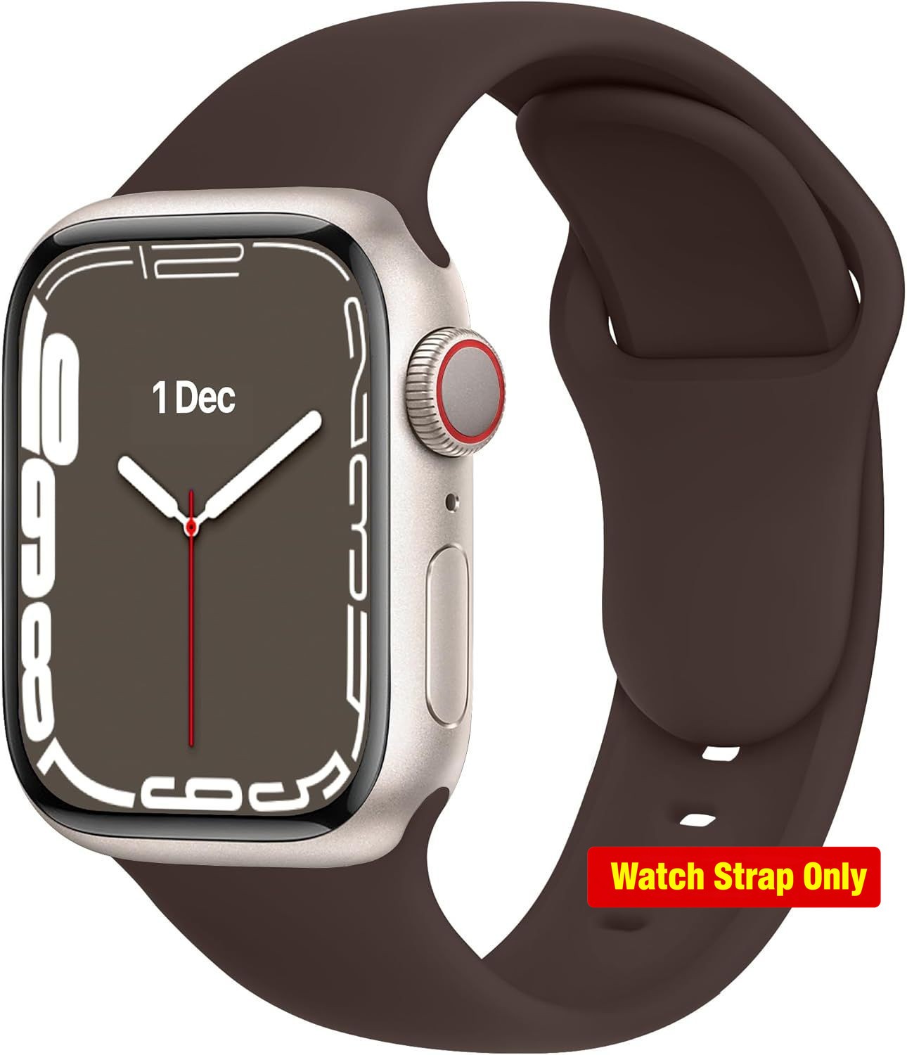 Silicone Band in Coffee Brown for Apple Watch Ultra 2, Fits 40mm & 44mm