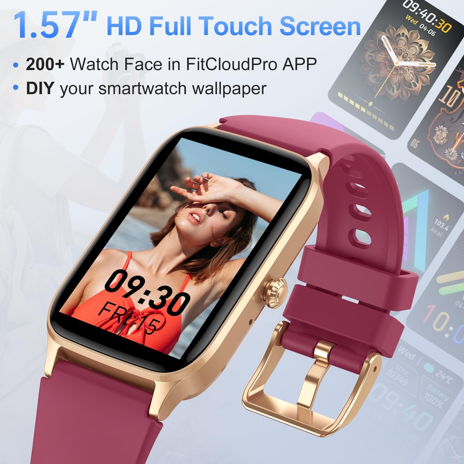 Smart Watch for Women Men, 1.57″ Smartwatch (Answer/Make Call), 2025 NEW Fitn…