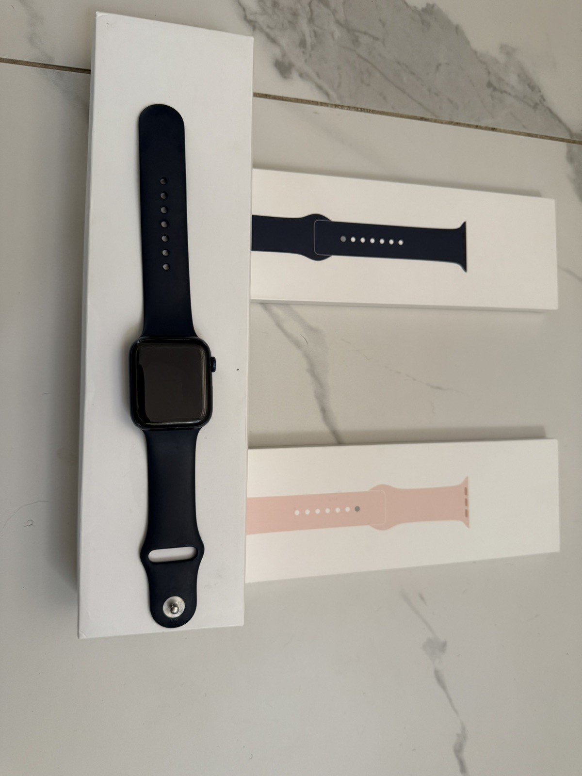 Apple Watch Series 6 44mm Blue Aluminum Case with Deep Navy Sport Band (GPS,…