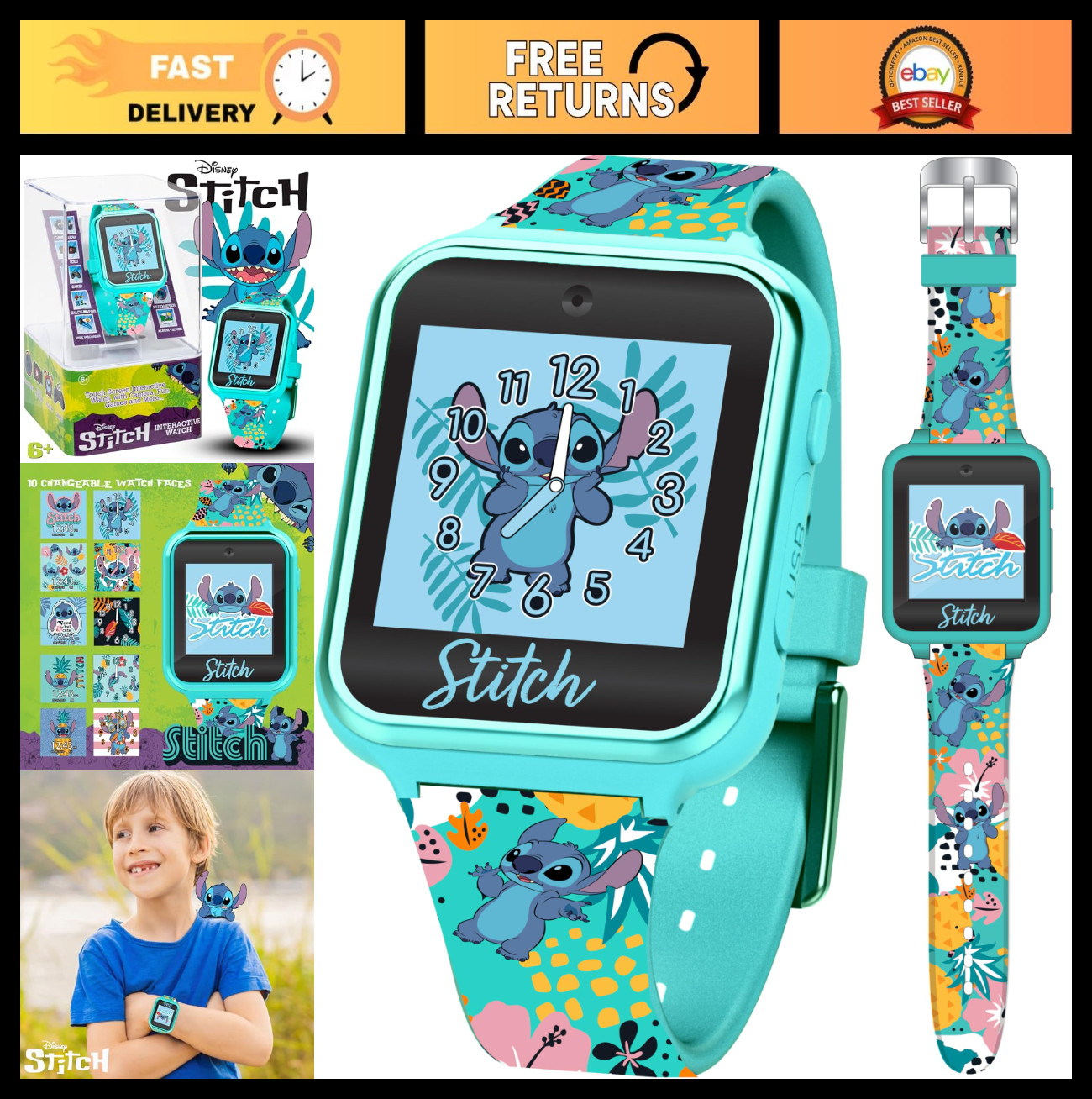 Kids Smartwatch with Touchscreen, Camera, Games, Timer & Step Counter – Fun Inte
