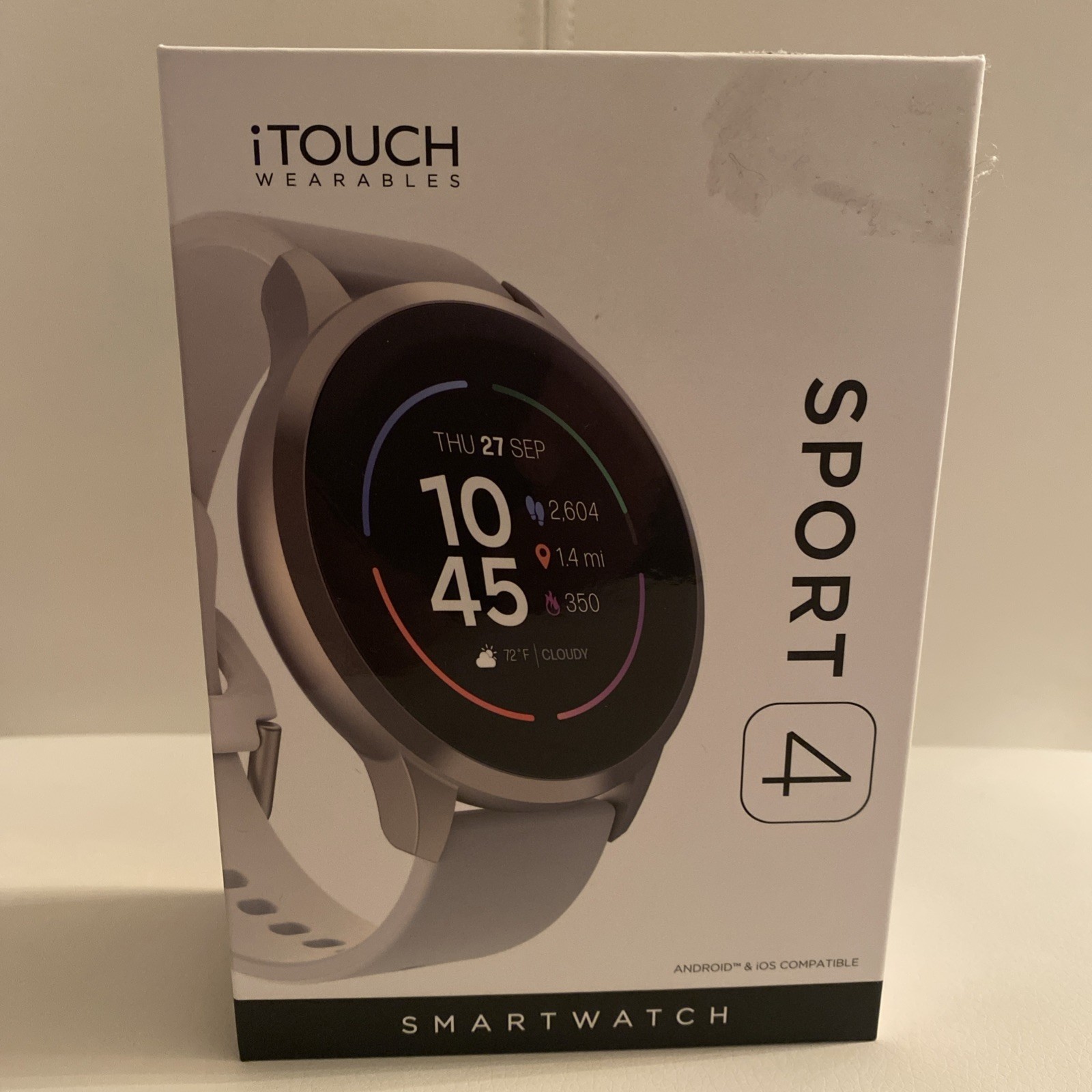 iTouch Sport 4 Smartwatch Fitness Heart Rate, 100+ Sports, Bluetooth-Titanium