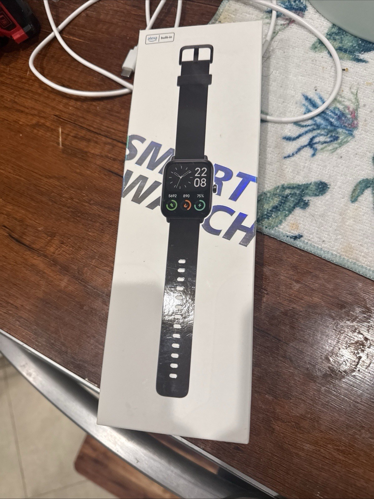 Smart Watch Heart Rate 1.83”, Blood Oxygen,Waterproof, Alexa Built-in & Android