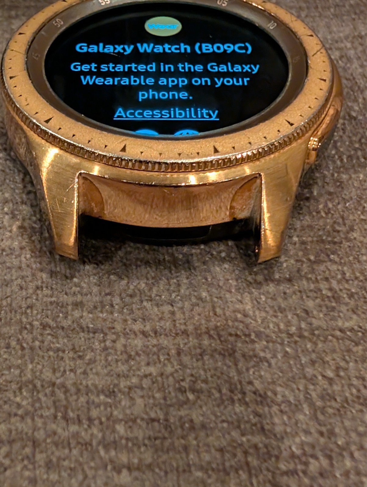 Samsung Galaxy SM-R810 Smartwatch 42mm Stainless Steel – Rose Gold + Extras!