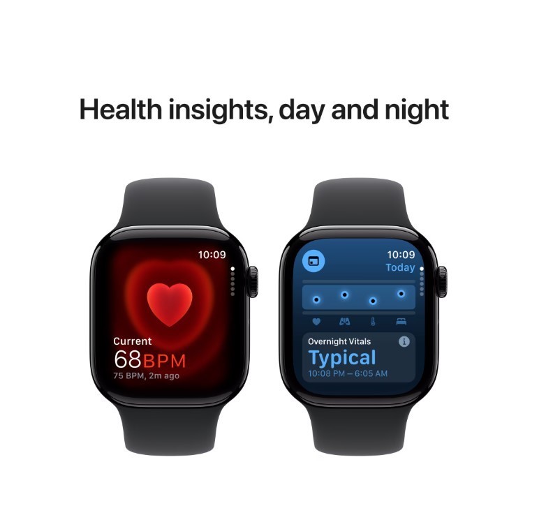 Apple Watch Series 10, iOS, Black/42mm, GPS + Cellular Smartwatch with 18 Hours