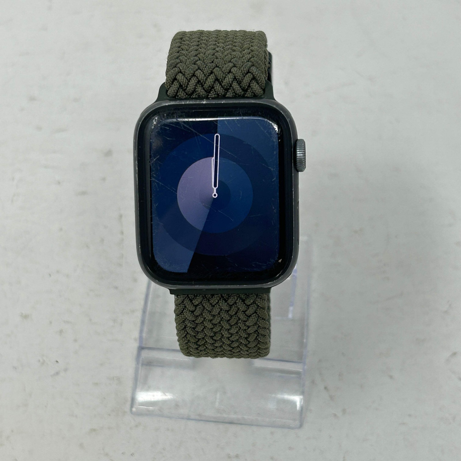 Broken GPS Only Apple Watch SE 1st Gen 44MM Aluminum Olive Green Braided Solo Lo