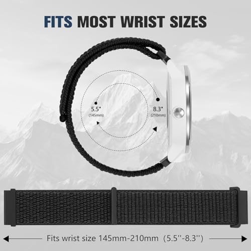 Soft Nylon Sport Strap Compatible with Garmin Vivoactive 5/6, Venu 2S, Forerunne