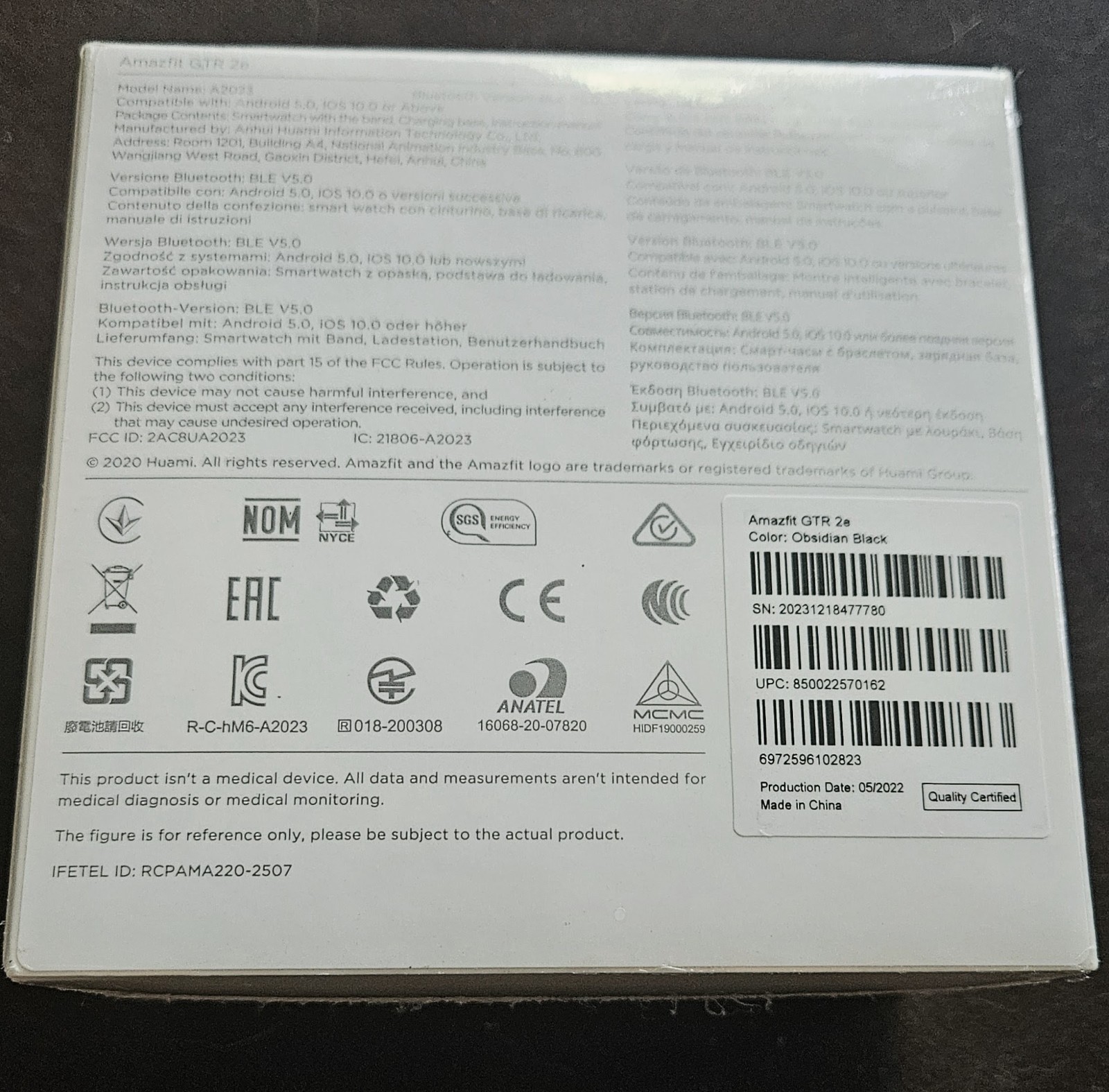 Amazfit GTR 2e Smartwatch Sports Watch Black GPS Smart New Sealed Box FREE SHIP