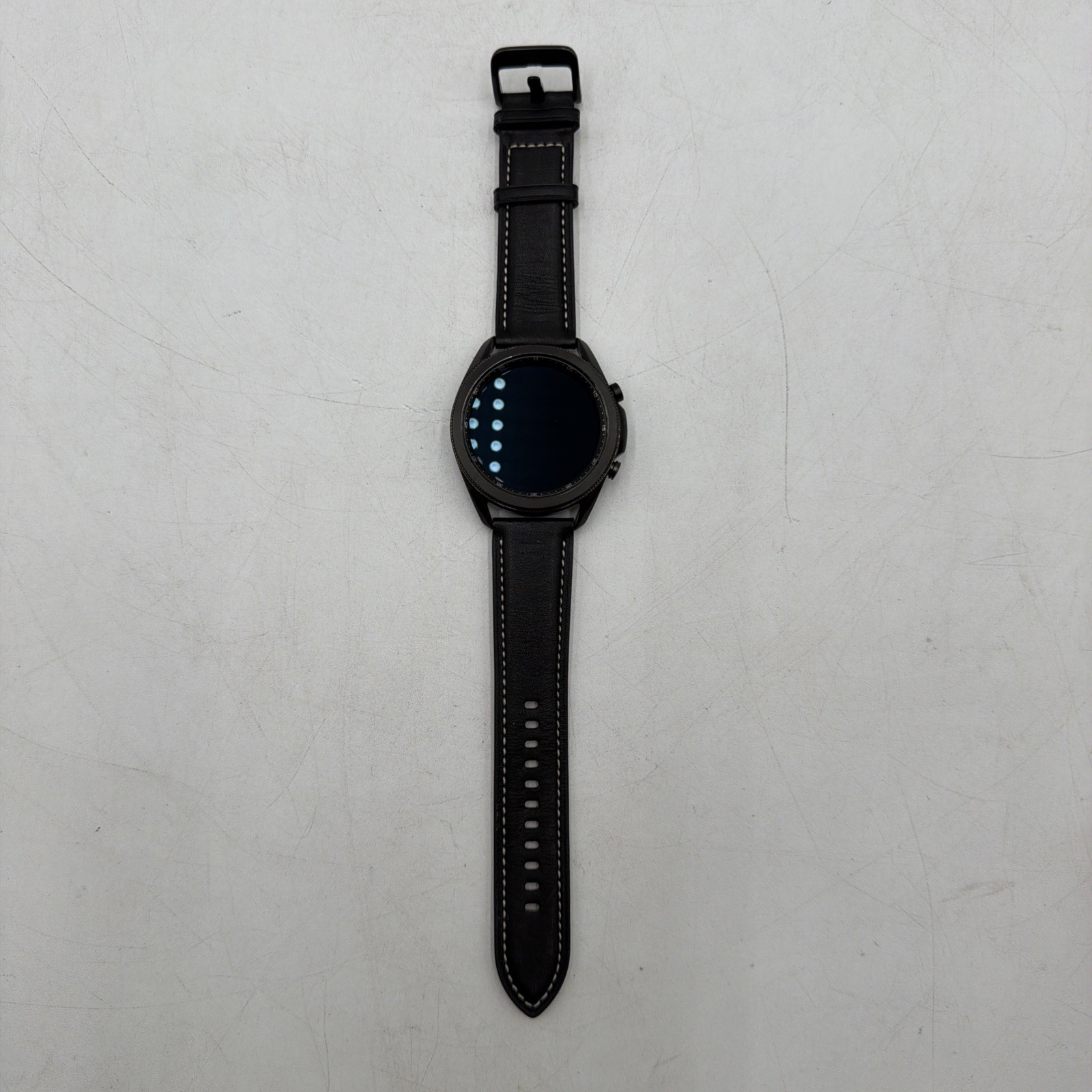 Samsung Galaxy Watch3 SM-R840 45mm Stainless Steel Case with Leather Strap