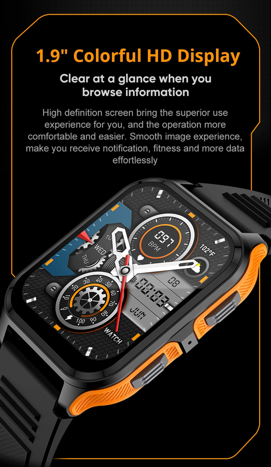 COLMI P73 1.9″ Bluetooth Call Smartwatch For Xiaomi Android IOS, IP68 Watch