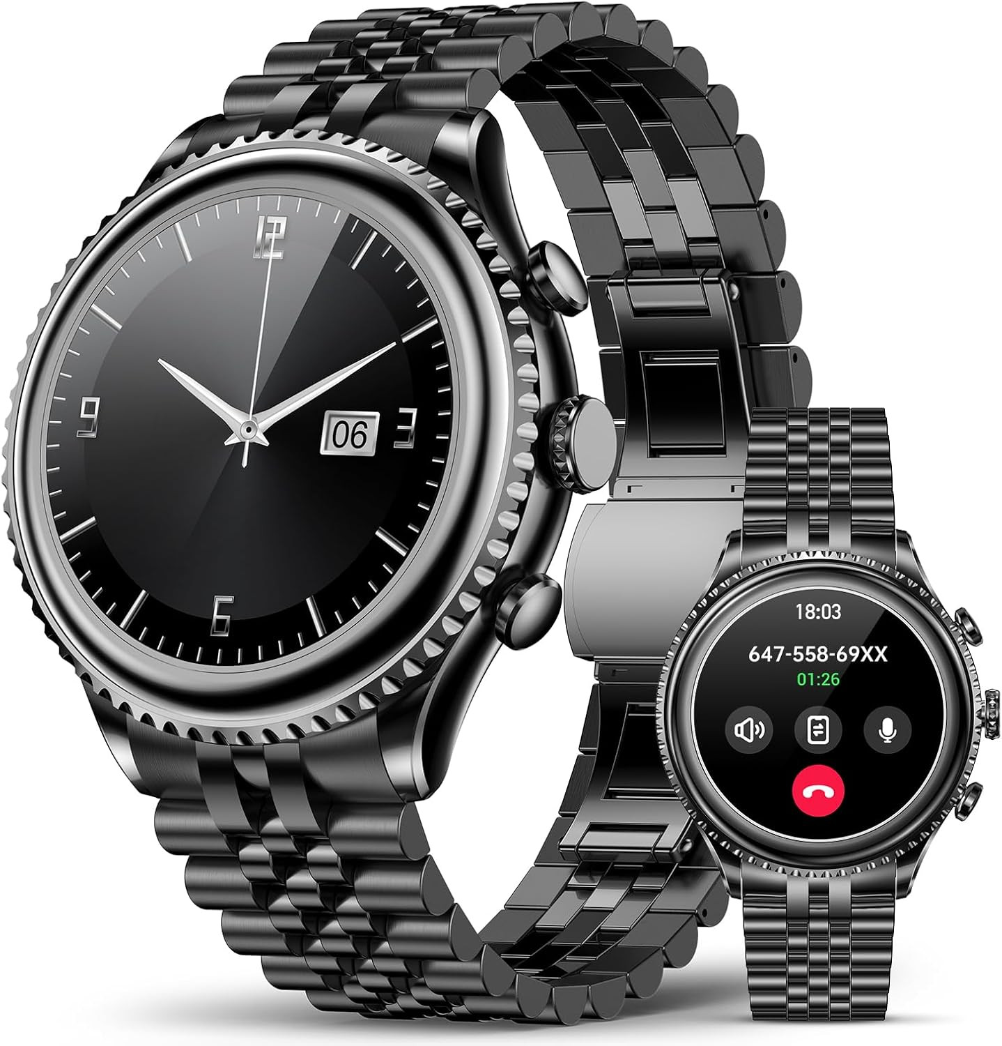 2026 Rotating Bezel Smart Watch for Men with Bluetooth Call, Heart Rate, Blood P