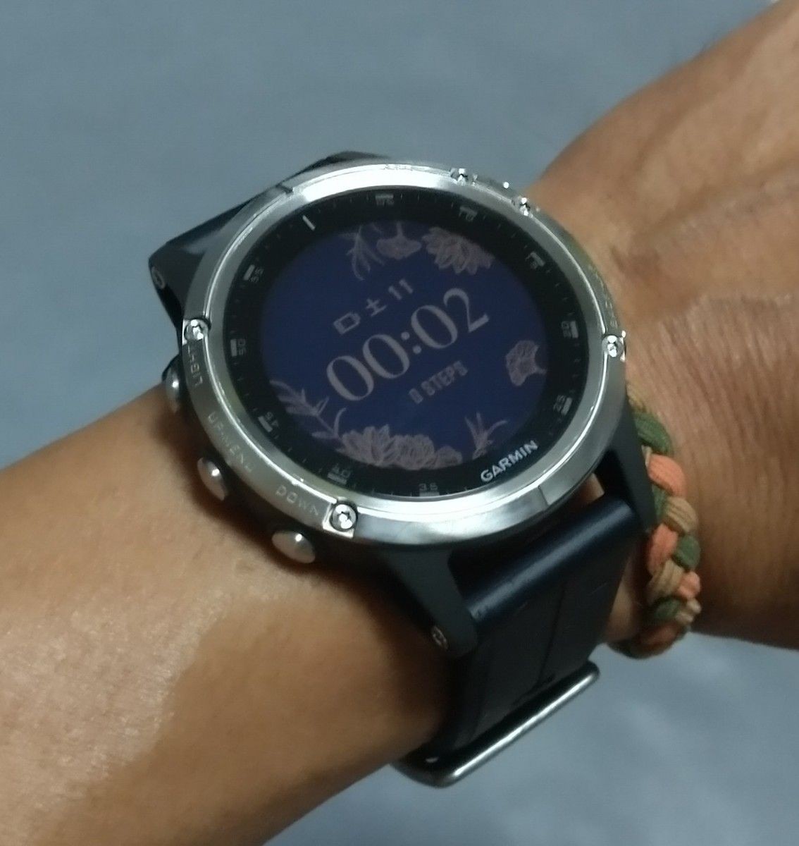 GARMIN fenix 5 PLUS Smartwatch Green Titanium Case GPS Sport Watch Used
