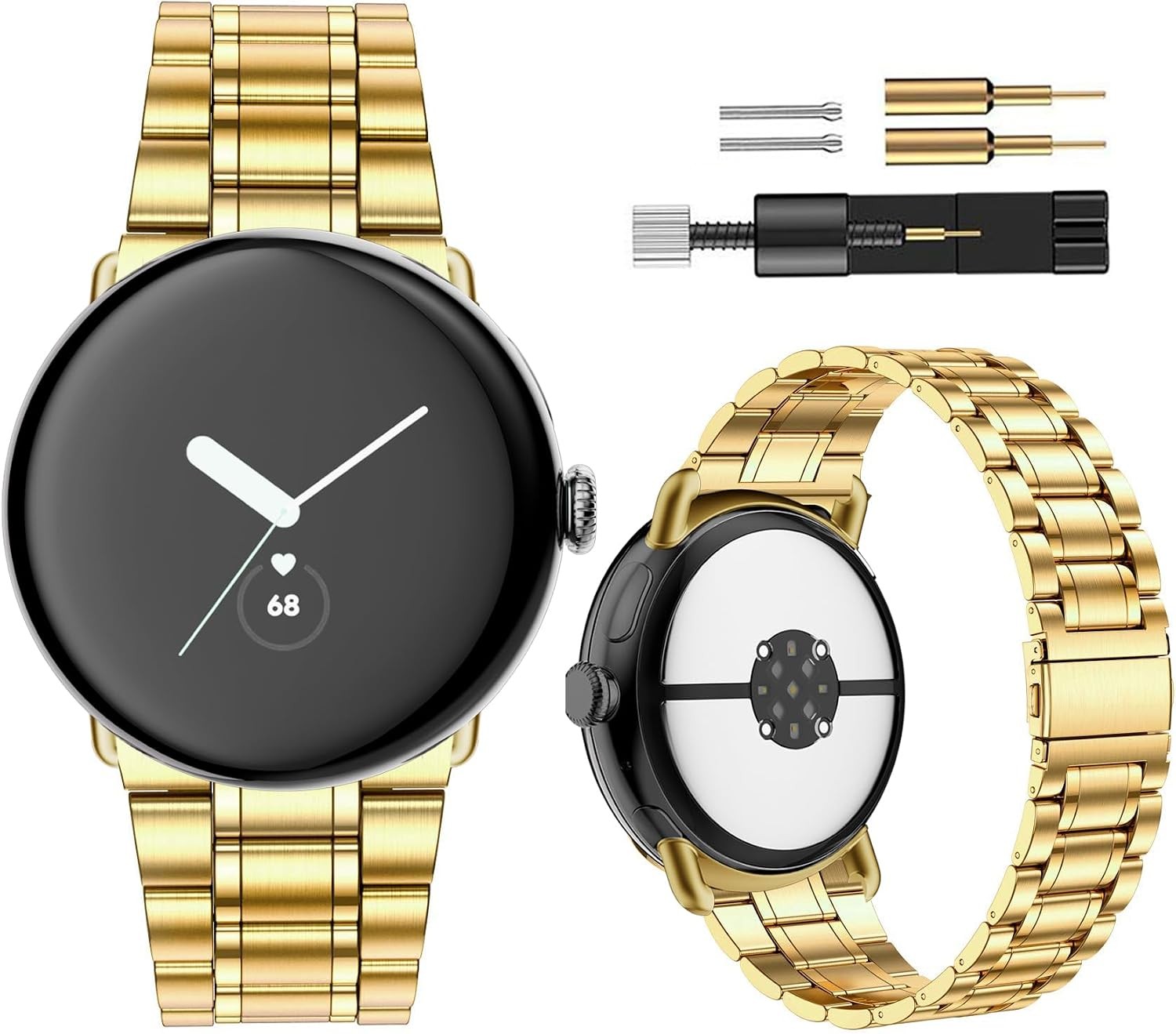 Solid Stainless Steel Strap Compatible with Pixel Watch 4 45mm