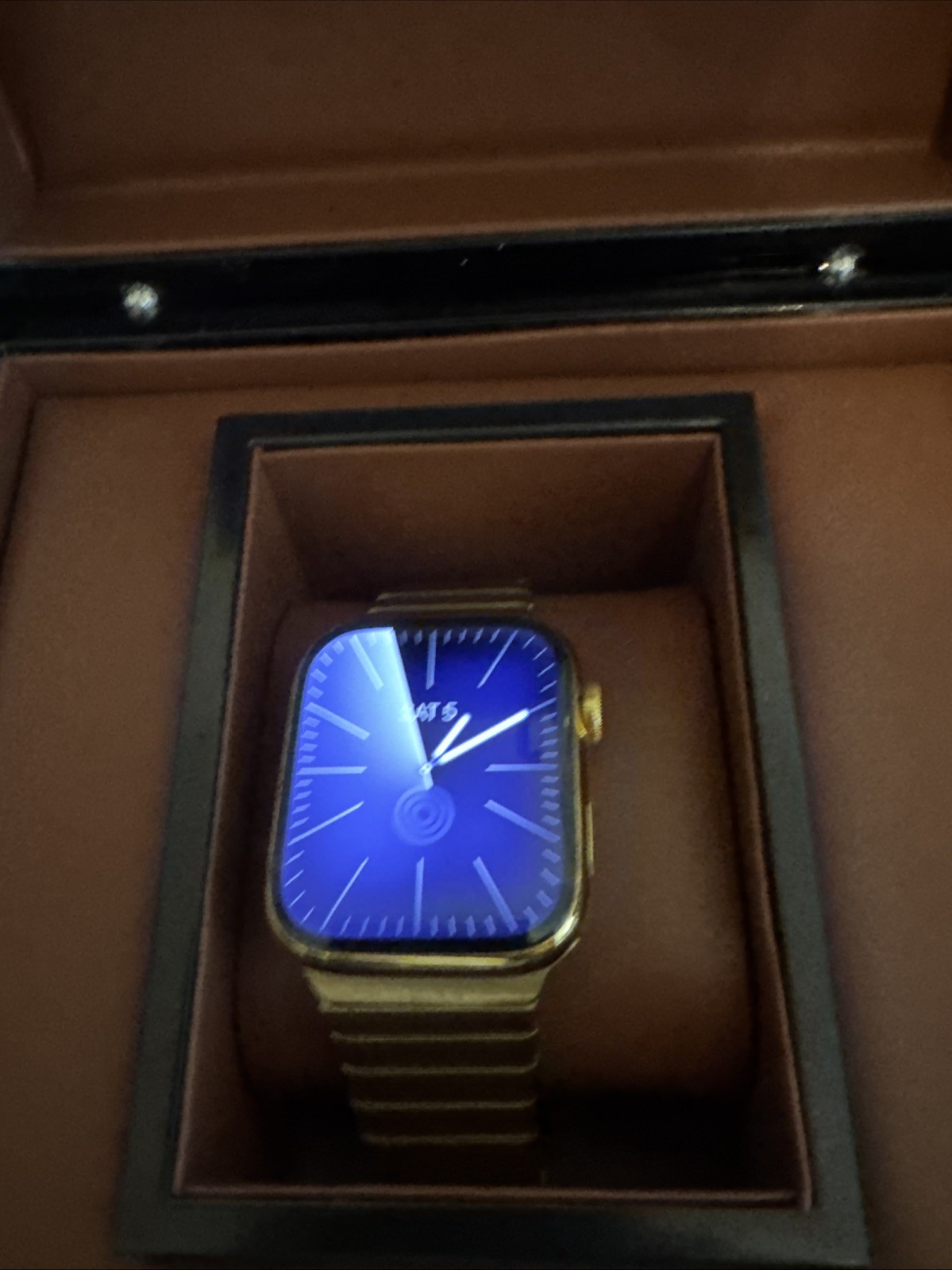 24K Gold Plated 45MM Apple Watch SERIES 7 Stainless Steel Link GPS LTE O2 CUSTOM