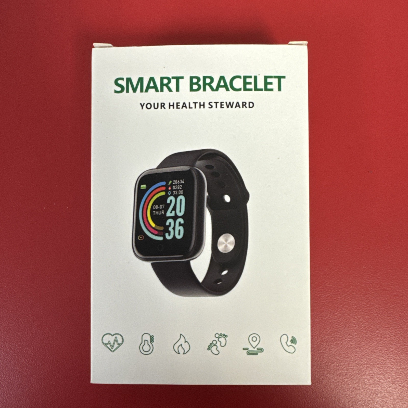 Smart Bracelet “Your Health Steward” Fitness, Health, Social, Etc. New N Box