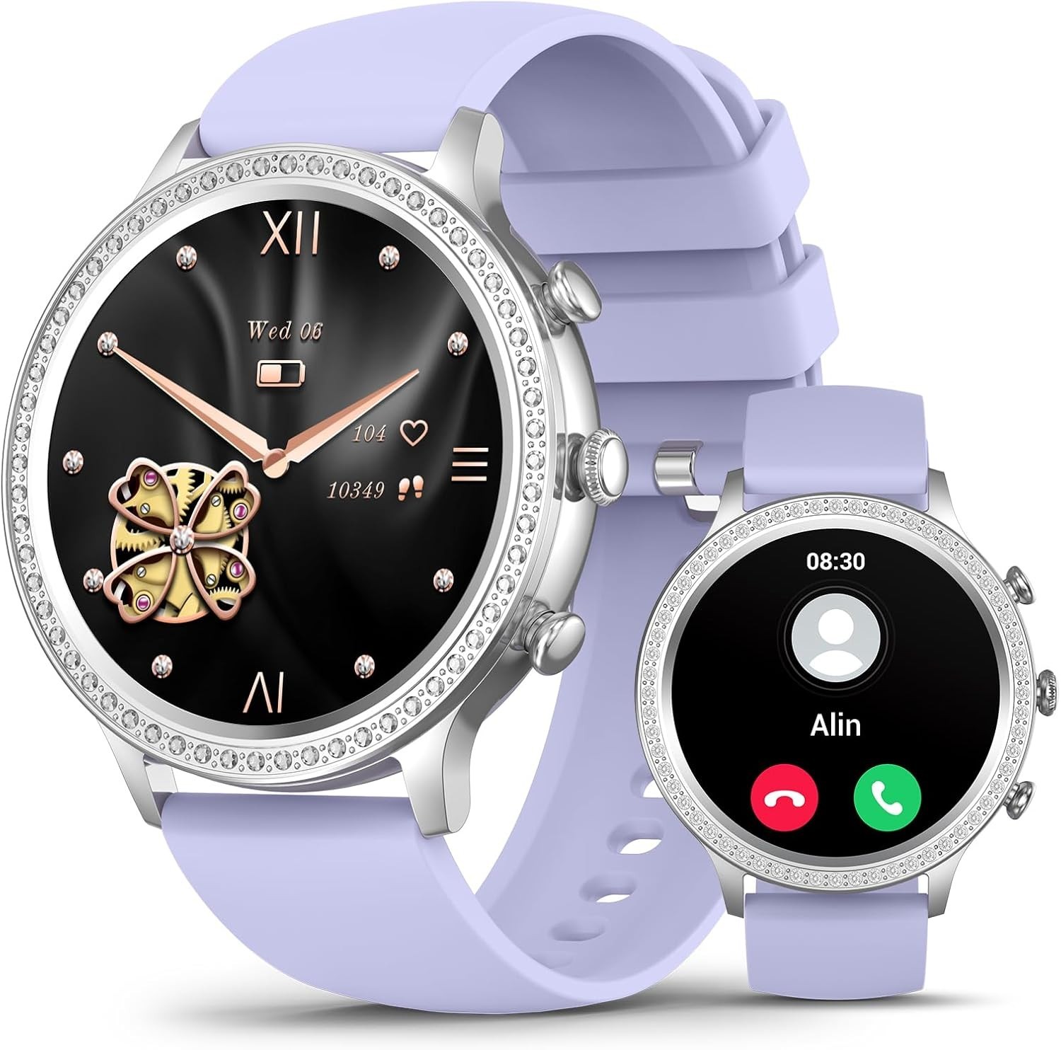 SOUYIE Smart Watches for Women with Diamonds,Smartwatch for Android iOS Phones,